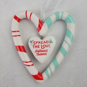 Hallmark Keepsake 2024 Ornament Hallmark Spread The Love Candy Cane Heart NEW